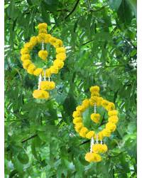 Buy Online Crunchy Fashion Earring Jewelry Amroha Craft  Artificial Marigold Fluffy Flowers Garlands Door Toran Hangings  Artificial Flowers CFAF0057